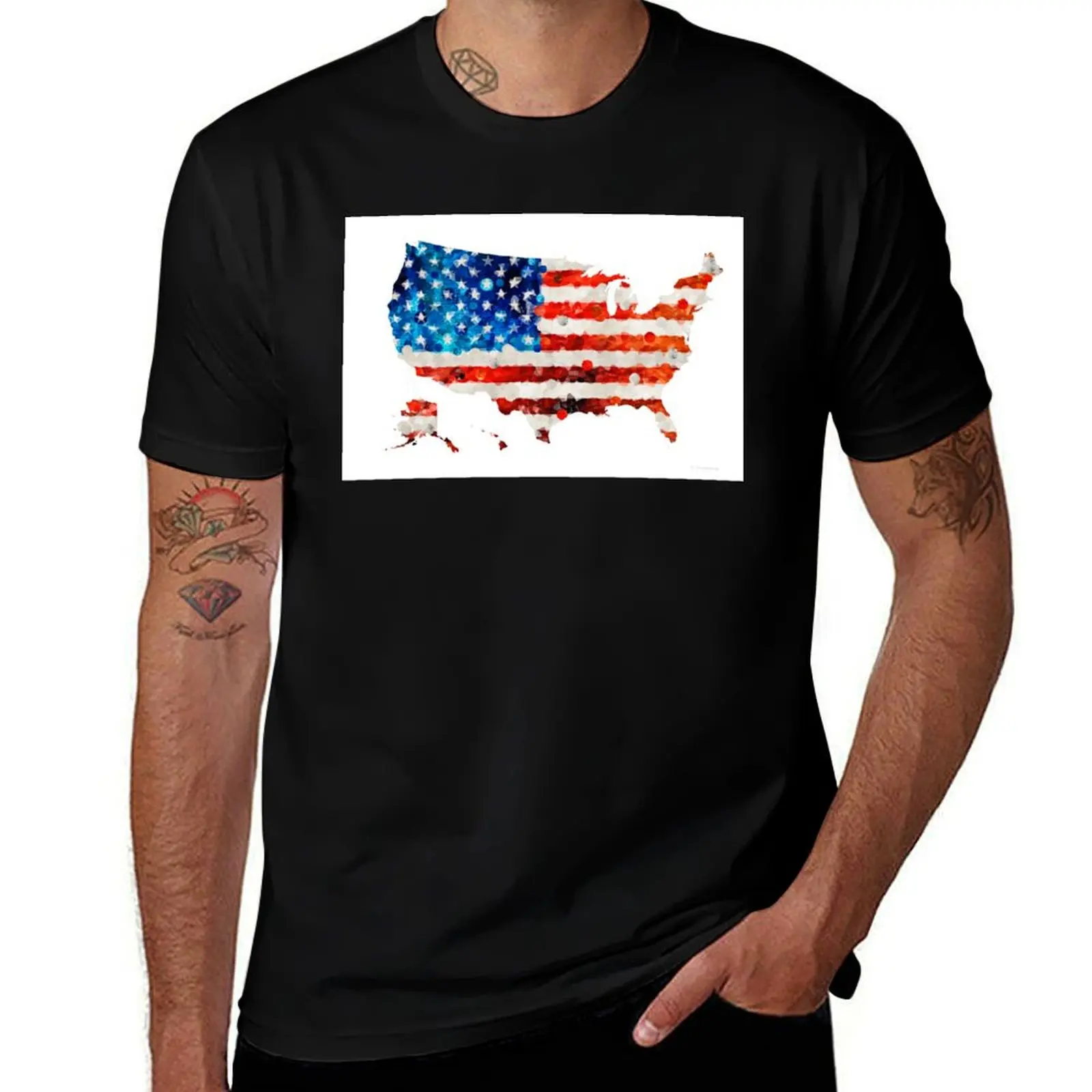 

for Cummings - United funny 100% man America Of Sharon shirts t T-Shirt T-Shirt Map States t man cotton 23 shirts cotton