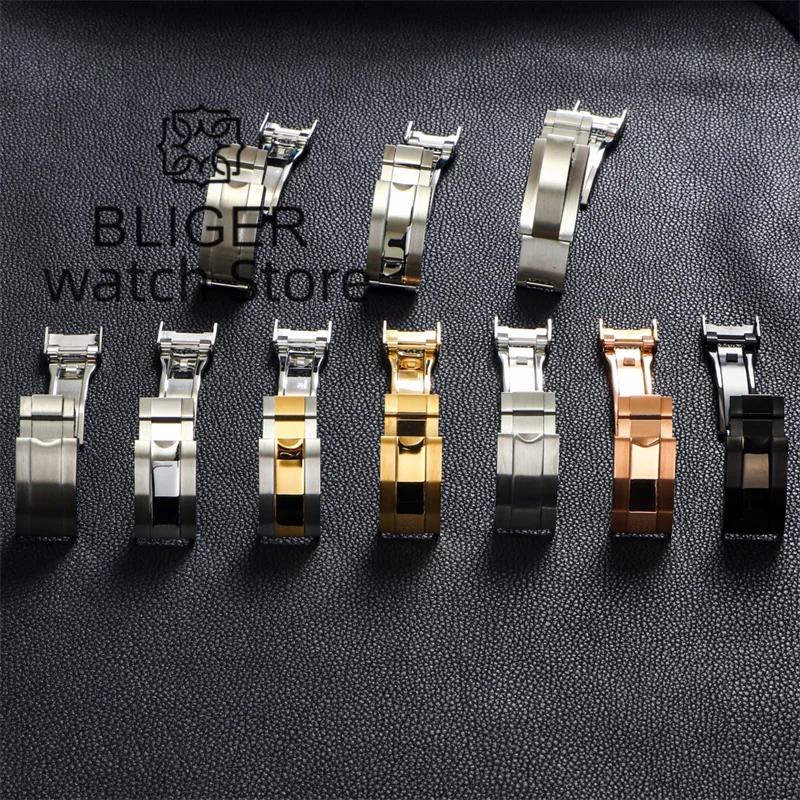 9mm x 16mm Watch Band Glide Clasp For DAYTONA SUBMARINER GMT Yacht-Master Stainless Steel Fine-tuning Pull Button Watch Buckle