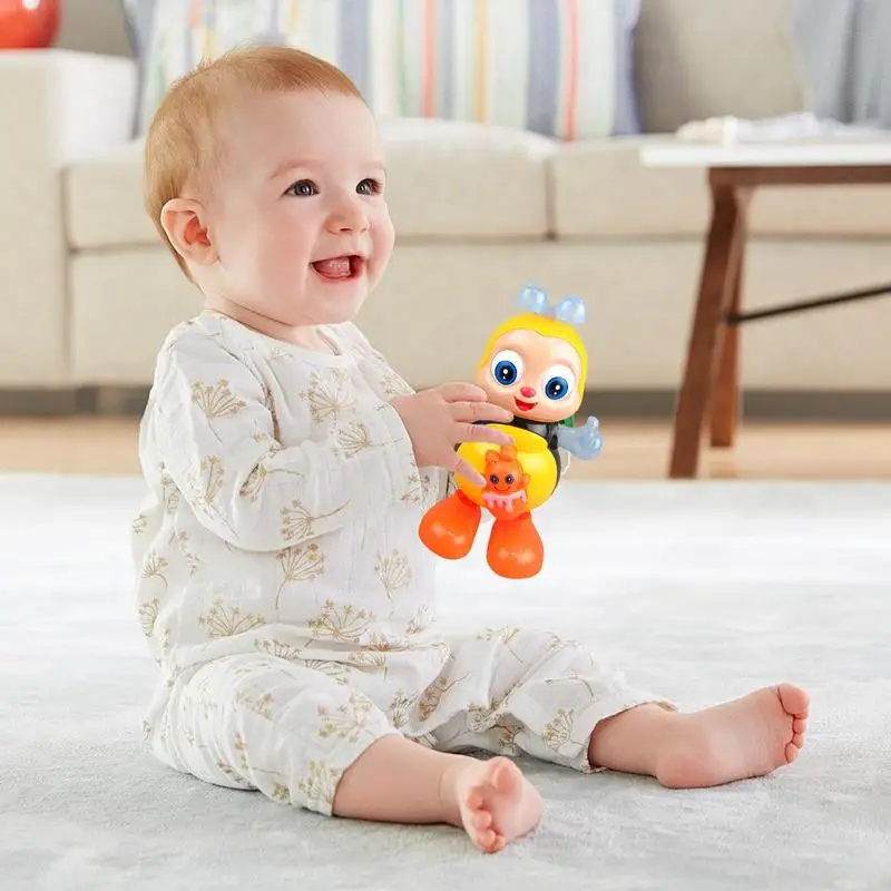 Dancing Toy Musical Bee Toys With Lights Sensory Fun Developmental Cartoon Dancing Bee For Kids Christmas Easter Basket Filler