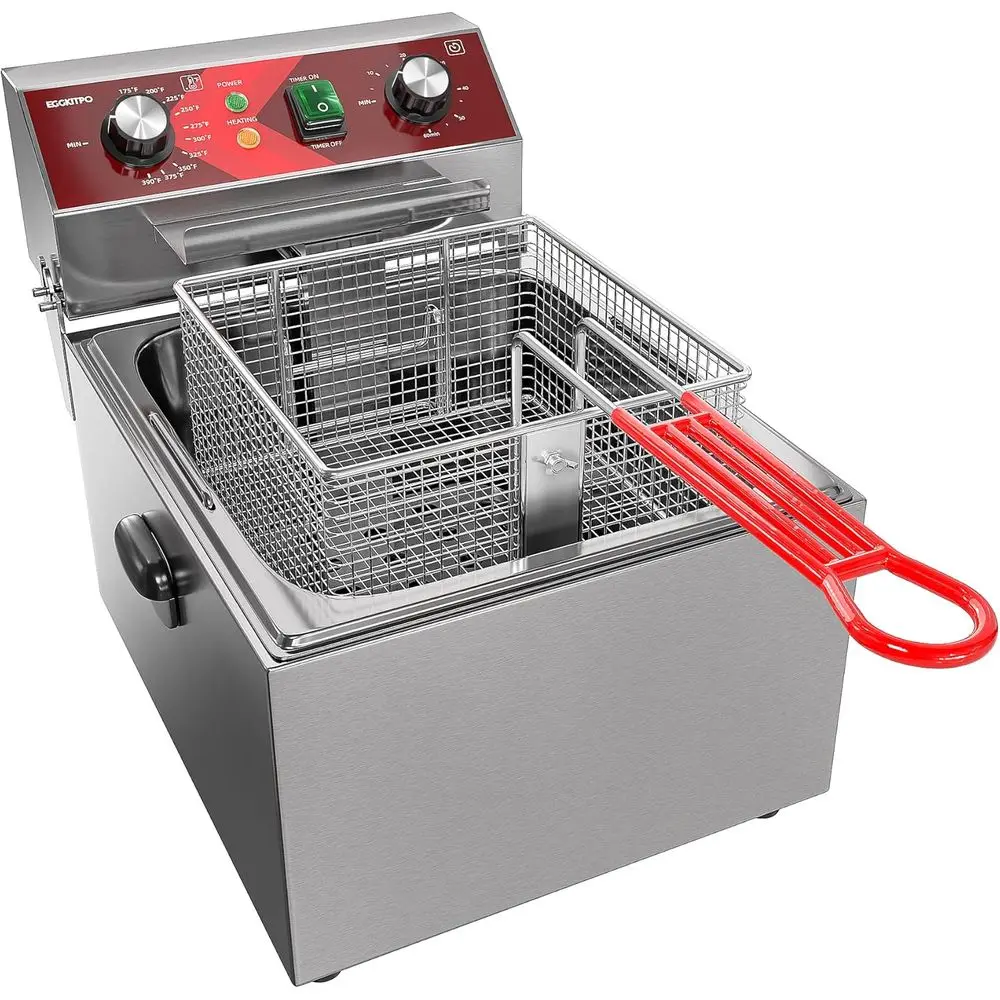 

Electric Deep ryer Single Tank Deep ryer with Basket acity 10L(10.5QT) Electric Countertop ryers with 60 Minute Timer or Home Ki