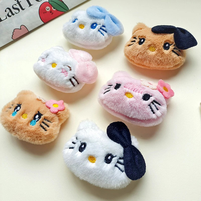 Cartoon Fashion Anime Brooch Cute Plush Kt Cat Badges Kawaii Lapel Pins Creative Backpack Brooch Clothes Accessories Gifts