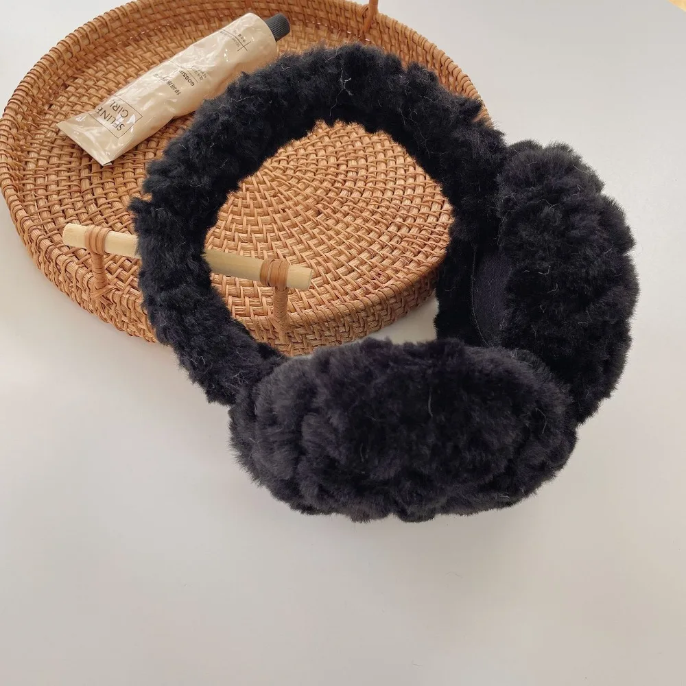 

Новые теплые плюшевые грелки для ушей, однотонные складные складные наушники, утолщенные защитные наушники, зимние наушники для улицы