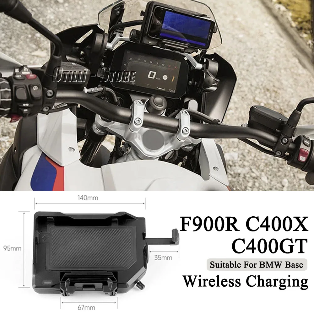 

For BMW R1300GS R1250 R1200 F850 F750 GS ADV C400X F900R Wireless Charging Mobile Navigation Stand Motorcycle Wireless Charging