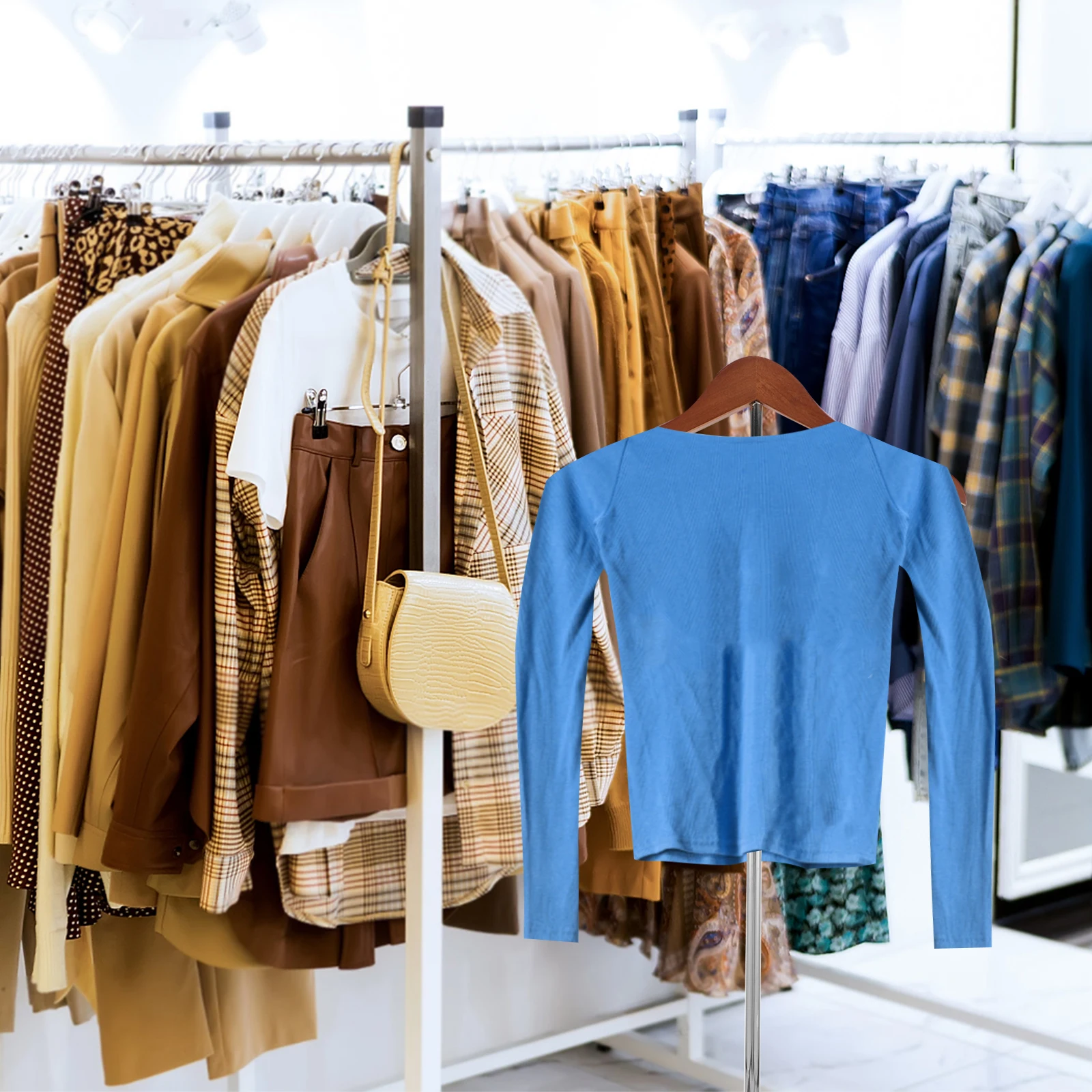 

T Shirt Display Stand Clothing Display Rack Adjustable Height T Shaped Clothing Prop for Retail Shirt Rack