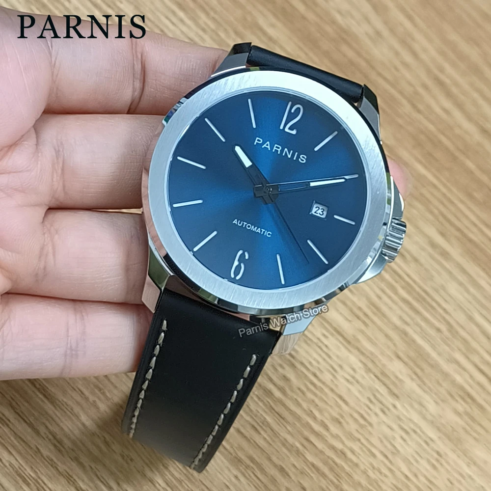 Parhéritage-Montre à Mouvement existent pour Homme, Cadran Bleu, Clip Saphir, 10 Iko, Degré d'Eau, 44mm