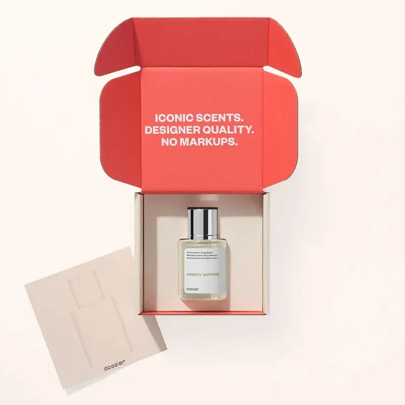 Dossier Ambery Saffron 1.7 Oz (50ml) Eau de Parfum Spray عطر عطر للجنسين رذاذ عطر جديد في الصندوق