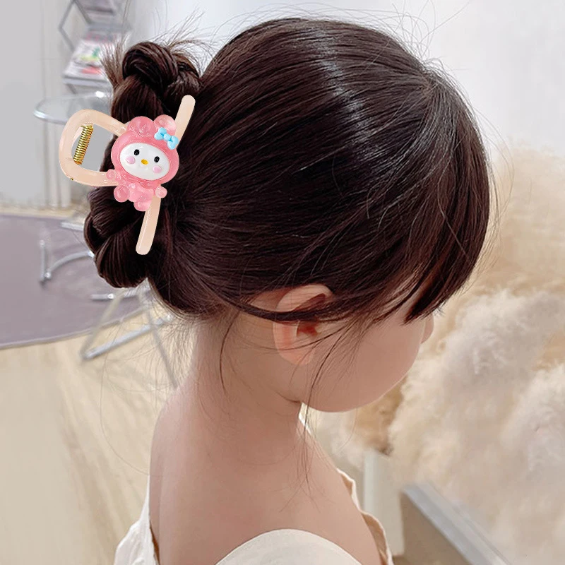 女性と女の子のためのカワイイサンリオヘアクリップ,ヘアピン,漫画,甘い,クロミ,メロディー,シンナモロールハローキティ,ポチャッコ,かわいい,サメ