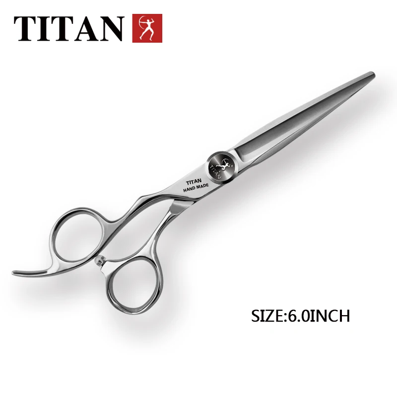 TITAN professionelle Friseurschere mit linkem Griff, Haarschere, Effilierschere, Friseurschneiden