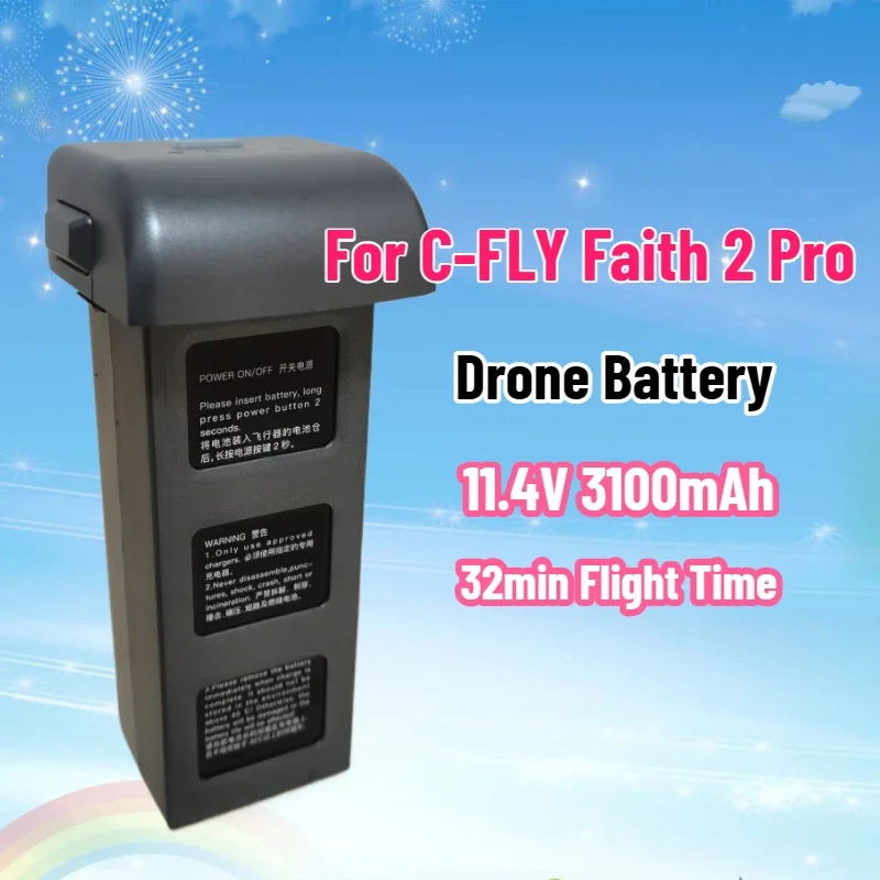 SWZY 11.4V 3100mAh Battery for C-FLY Faith 2 Pro Battery 32min Flight Time for Faith2 Pro Drone Battery Spare Accessories Parts