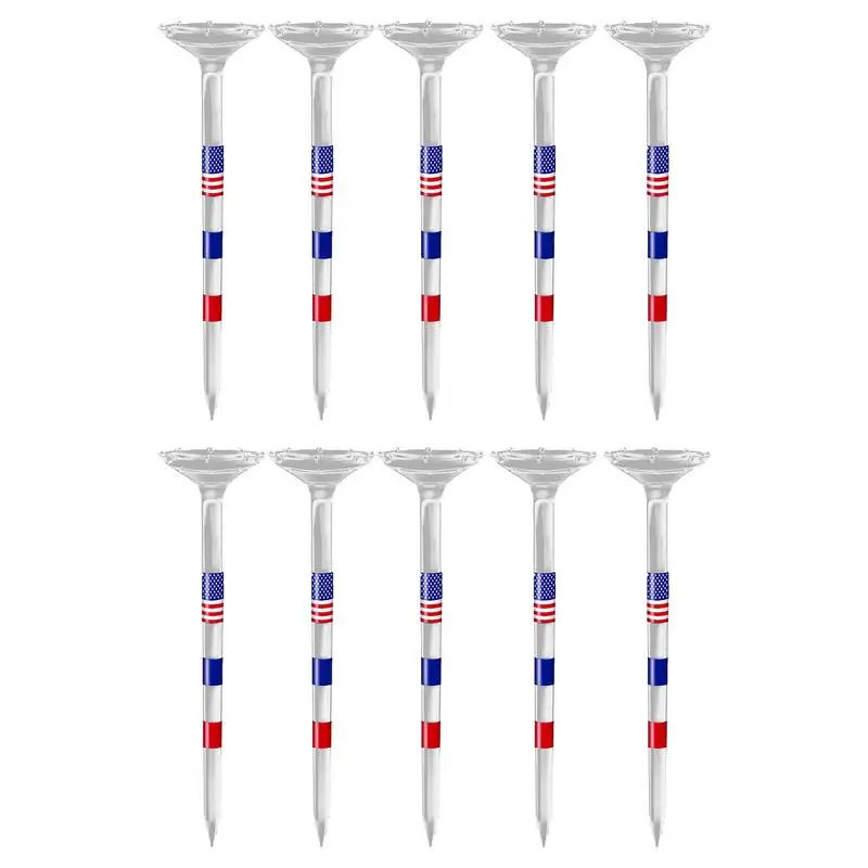 

Transparent Golf Tees Multiple Colors Golf Tee Red White And Blue Golf Tees Reduces Friction & Side Spin Golf Accessories For