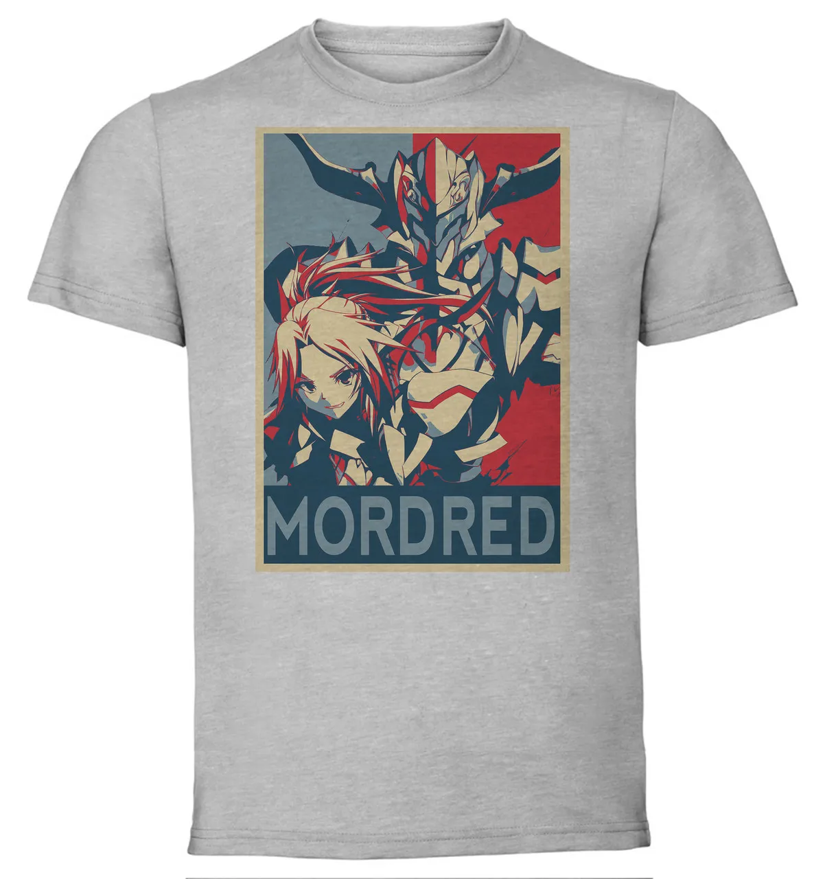 T-Shirt Unisex Grey Propaganda Fate Apocrypha Mordred