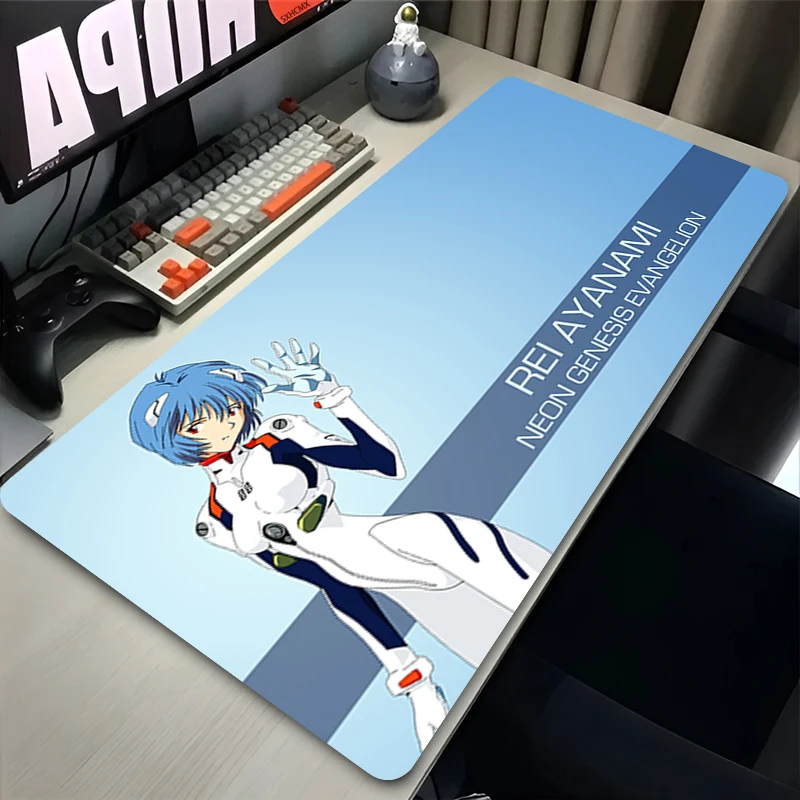 Mousepad XXL Large Kawaii Anime Girl Ayanami Rei Mouse Pads Pc Accessories Gaming Mouse Mat E-Evangelions Keyboard Desk Mat