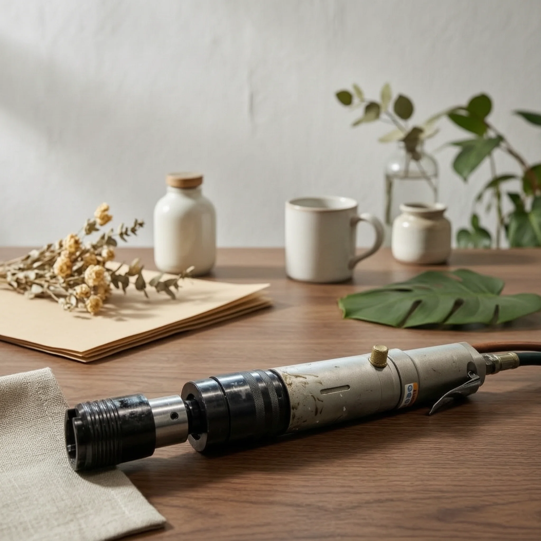 Tools At Workshop - Pneumatischer Gewindeschneidmotor, Präzisions-Pneumatik-Gewindeschneidmotor, zuverlässiges zylindrisches Werkzeug