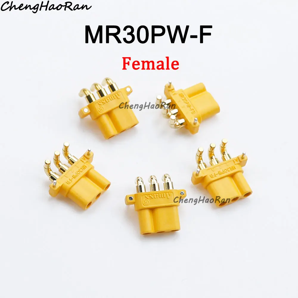 1 Pc Amass MR30PW-M MR30PW-F męskie złącze żeńskie poziome PCB moc wtyczka ładowania Socke bateria litowa silnik Model samolotu