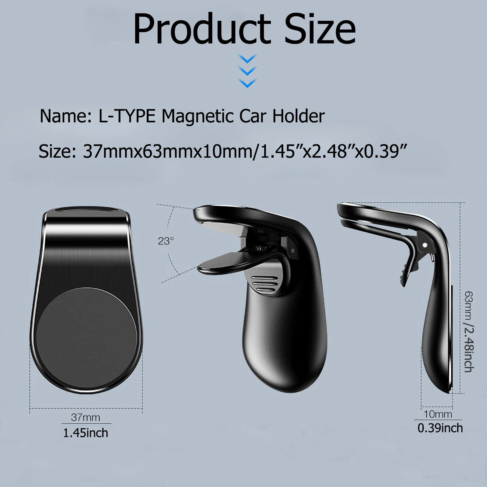 Magnetic Car Phone Holder Air Vent Clip Mount 360 Rotation Mobile Bracket GPS Cell Stand in For IPhone Samsung Huawei - view 3