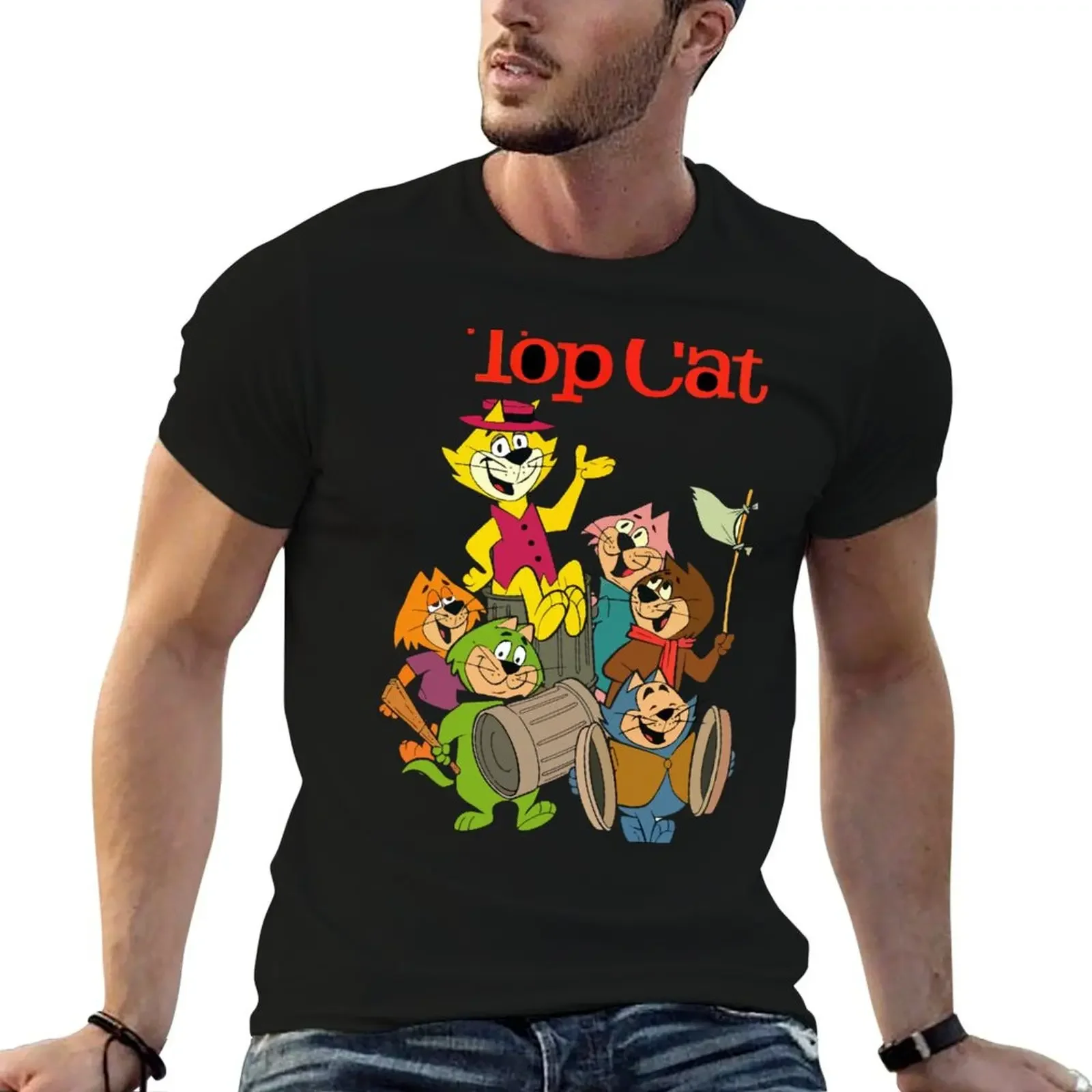 

TOP CAT T-Shirt customs design your own blue archive summer clothes mens funny t shirts