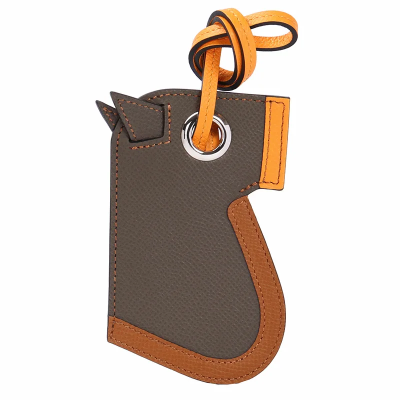 fashion Armored horse head Hand sewn genuine leather Key Chain Household Lock Universal Bag Car Protector bag Accessories