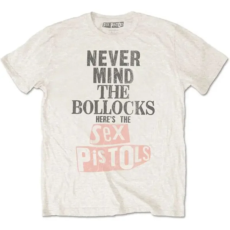 Sex Pistols Never Mind The Bollocks Distressed Natural T Shirt