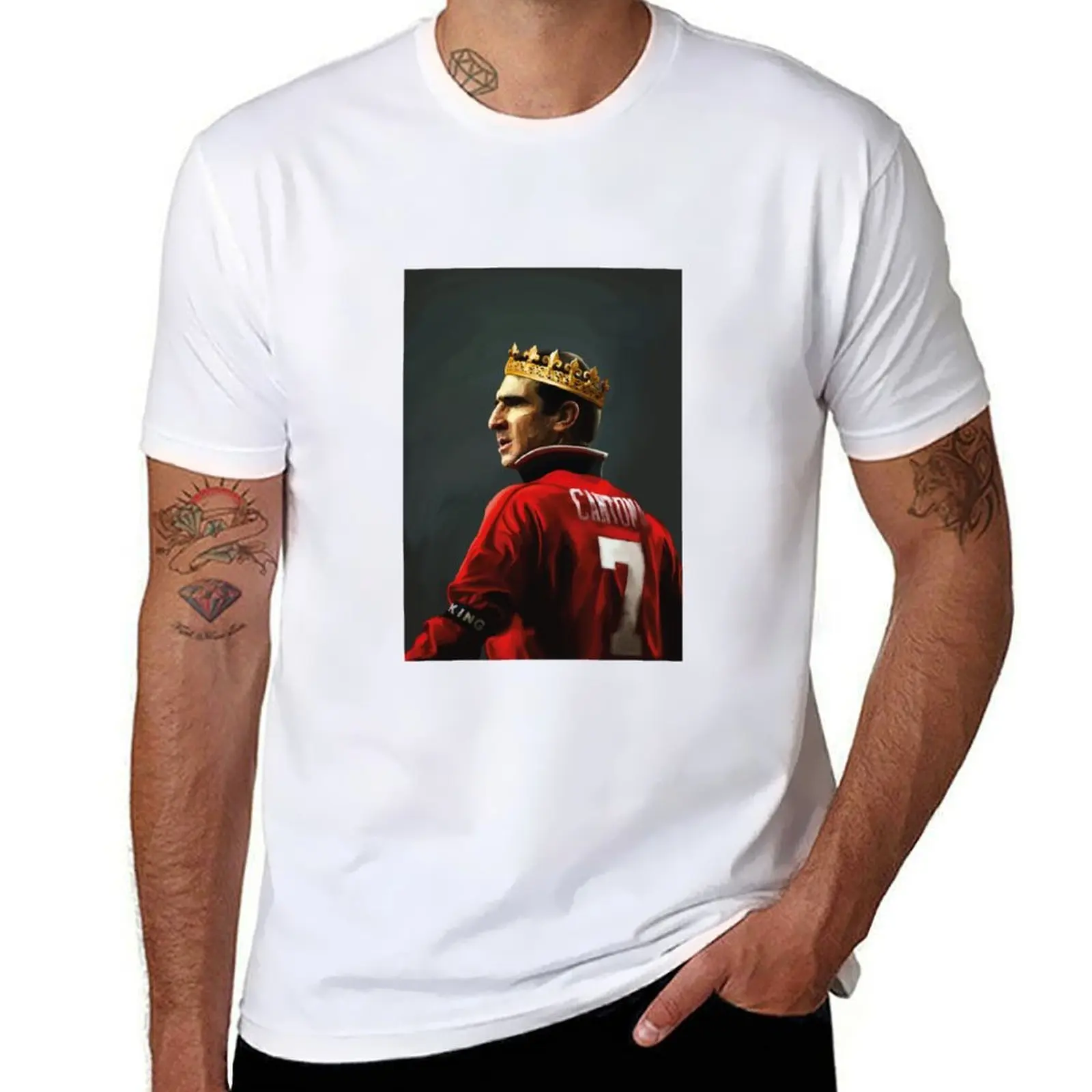 Eric Cantona Painting — Manchester United's King Eric ? T-Shirt graphic shirts funny gifts sublime mens white t shirts