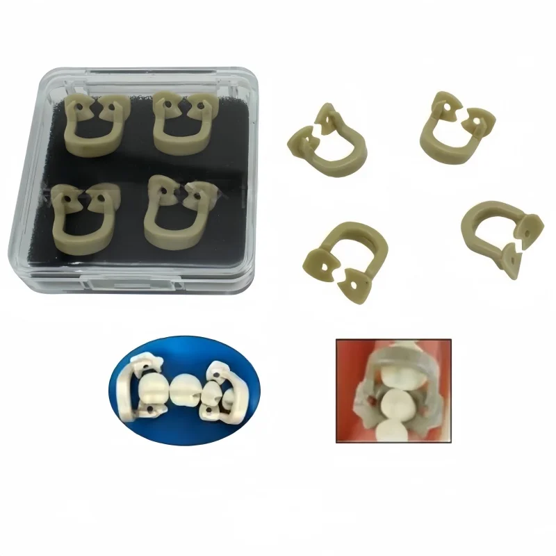 

4 шт./кор., стоматологический резиновый барьер, зажимное кольцо из смолы, стоматологические принадлежности, автоклавируемый 134 ° C Резиновый барьерный зажим, стоматологические инструменты