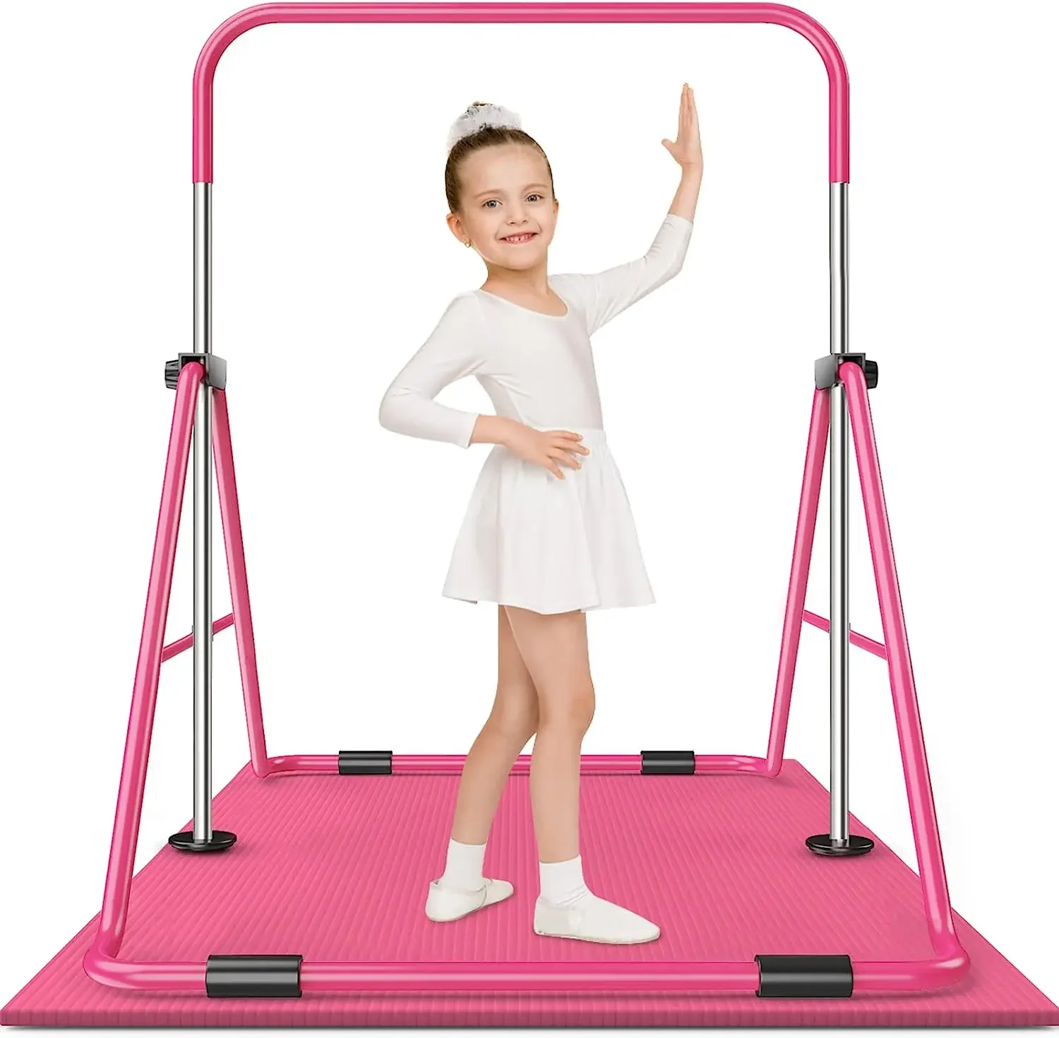 

Kids Gymnastics Bars for Home Gymnastic Equipment Adjustable Junior Training Gymnastics Horizontal Bar for 3-7 Years