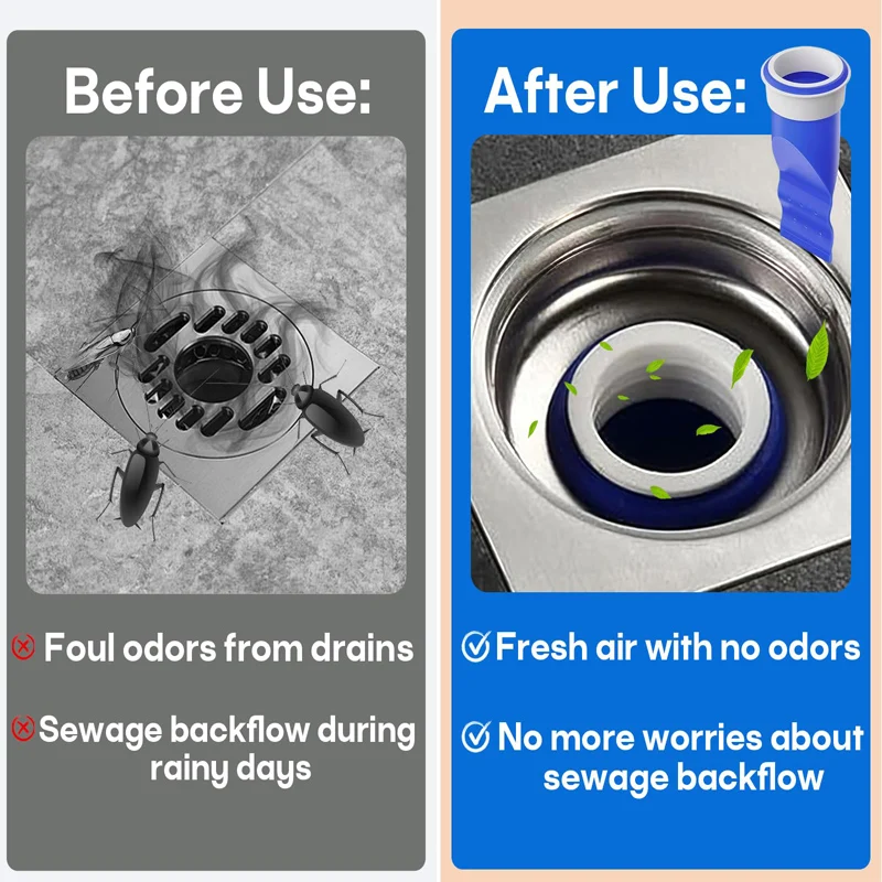 Anti Odor Floor Drain Core Silicone Sewer Pipe Seal Stopper Deodorizing Insert Easy Install for Bathroom Kitchen Washing Machine