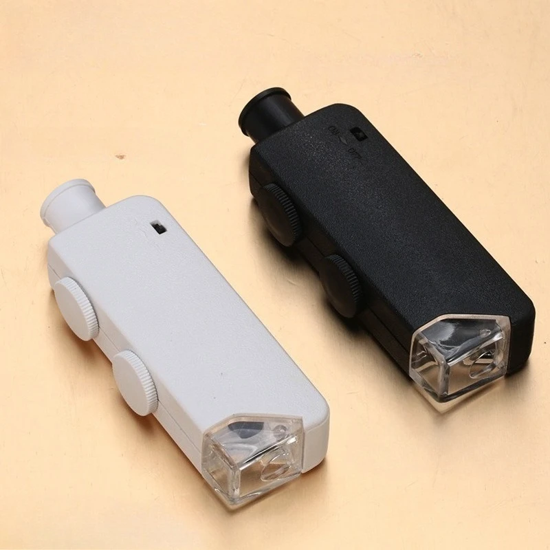 

Pocket Portable Zoom 160X/200X Handheld Led Microscope Coin Stamp Jewelry Appraisal Microscopio Loupe With LED Light