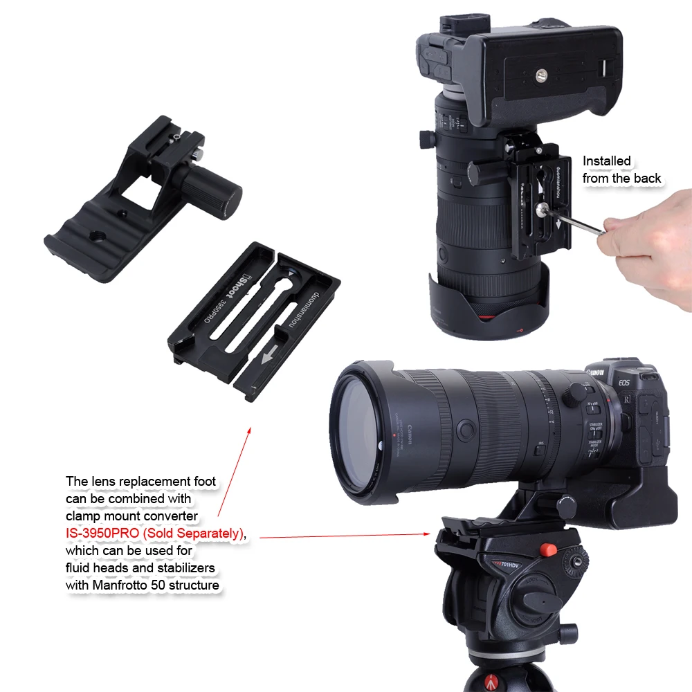 iShoot Tripod Mount Ring Base Lens Collar Stand Replacement Foot for Canon RF 24-105mm F2.8 L IS USM Z