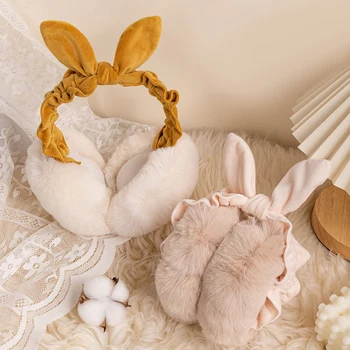 Falten Ohr Abdeckung Pelz Ohrenschützer Herbst Winter Warme Ohrenschützer Komfortable Unisex Skifahren Pelz Ohr Wärmer Frau Ohr Abdeckung Pelz Earflap