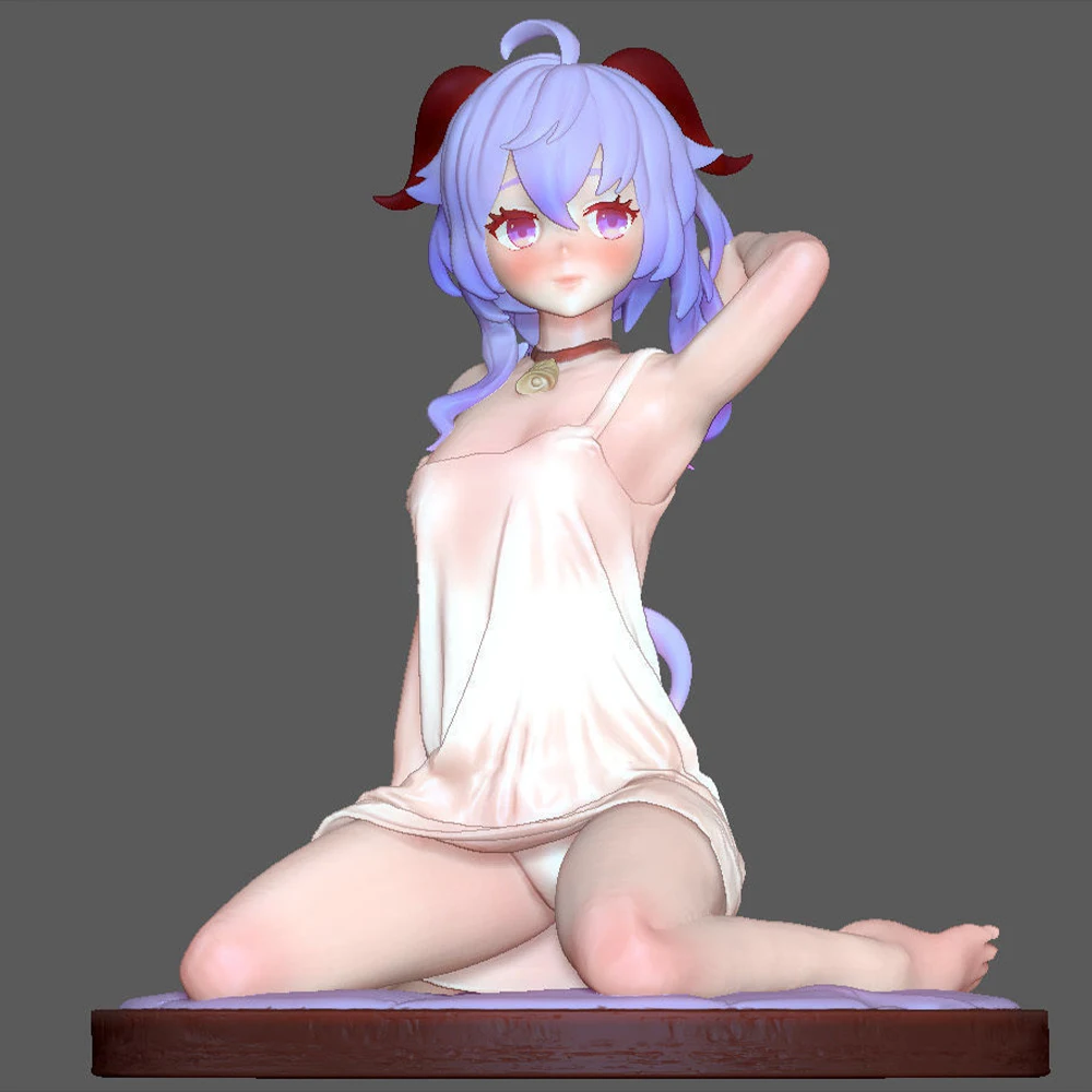 

3d Printing Model Kit Waifu Beauty Ganyu Sleep Gown NSFW Anime Figure Model Kit Diy Miniature Reduction Statue Unpainted Toys