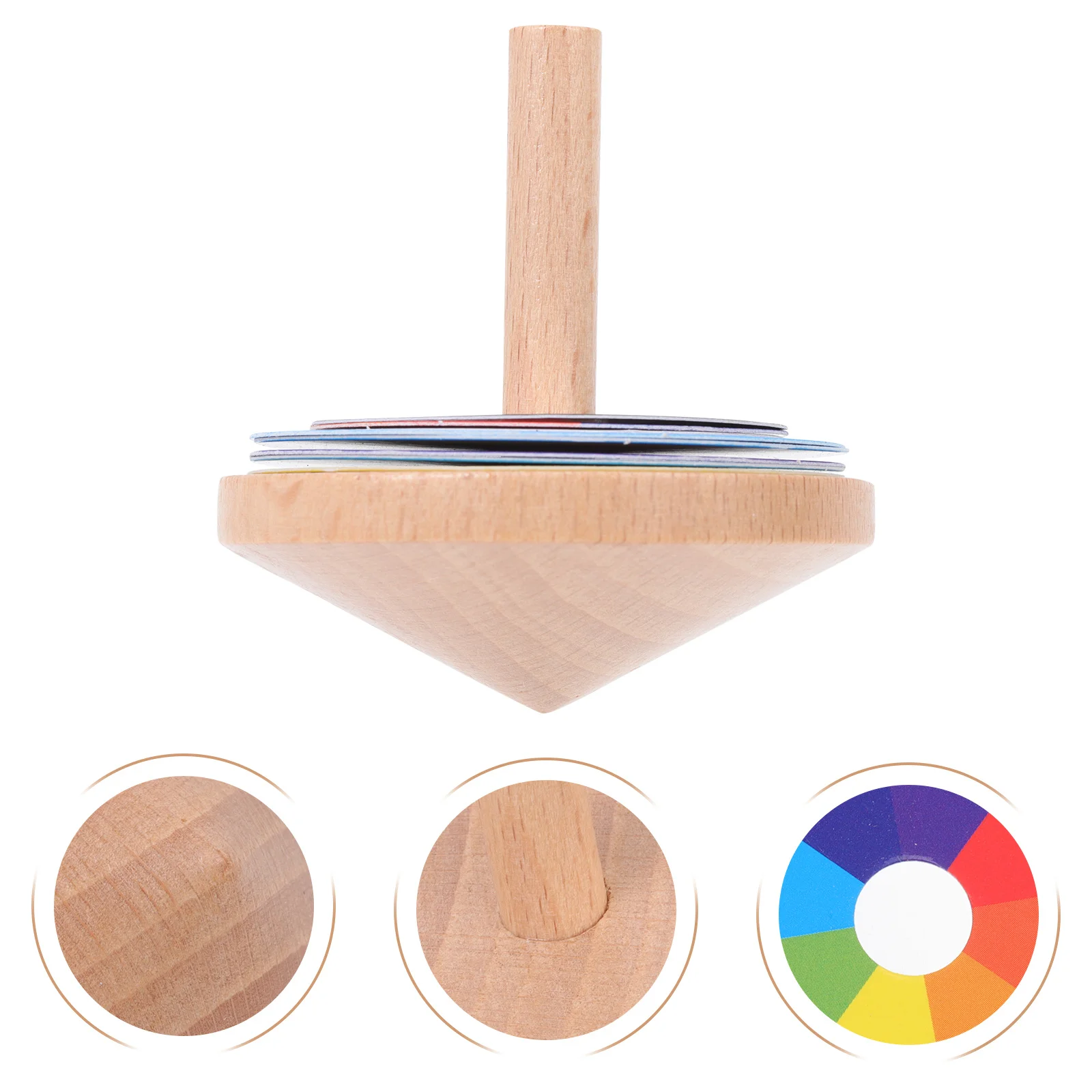 

1Set Wooden Peg-Top Creative DIY Coloring Hand-Spinning Tops Fun Plaything for Kids Party Favors Outdoor Gyroscope Gift