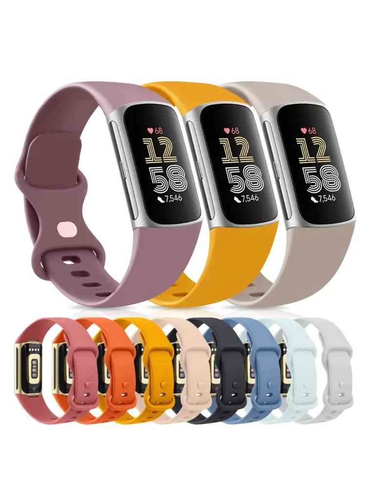 스트랩 Fitbit Charge 5용 Smartwatch 밴드 Fitbit Charge 5/Charge 6 Correa Wistband 교체 밴드용 6 조절식 시계 밴드