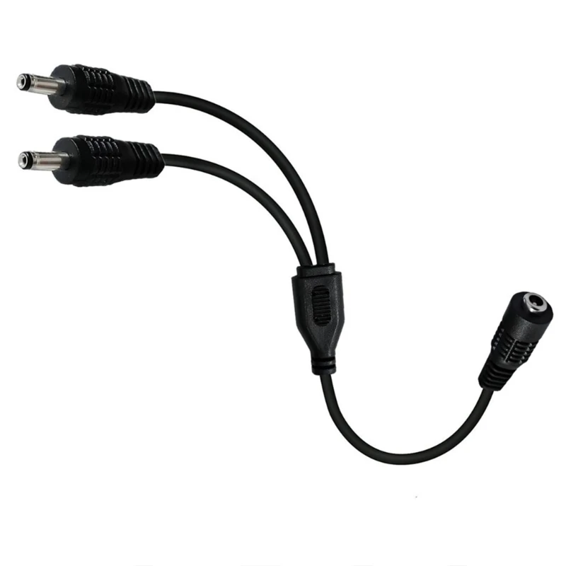 One to In Two 3.5mmx1.35mm Splitter Charging Cable One Female To Two Male Connector Cord for Camera Led Light Strip