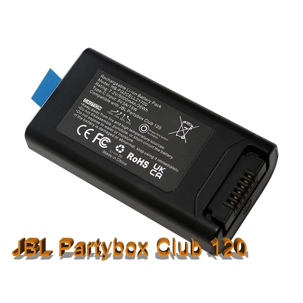 

Батарея динамика Bluetooth для JBL PartyBox Club 120, JBL Battery 200