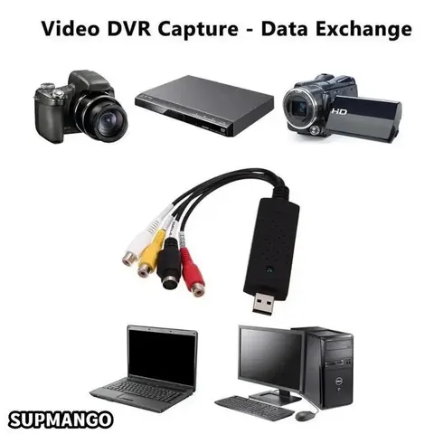 Карта видеозахвата USB 2.0 с конвертером видео и аудио Easy Cap, карта аудиозахвата TV DVD VHS, TV Video DVR преобразователь VHS в цифровой формат купить - №9