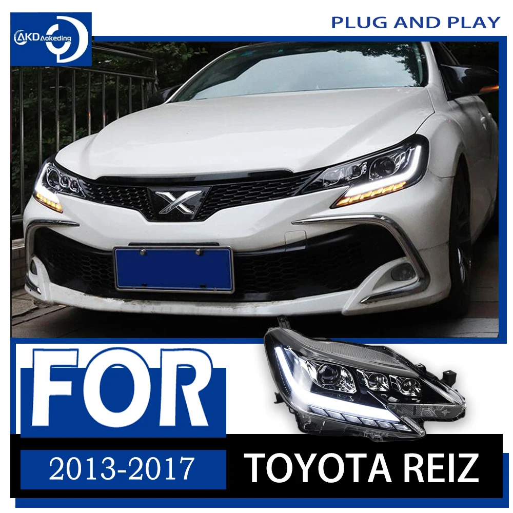 

Автомобильные фары AKD для Toyota REIZ Mark X, фары головного света, фонари заднего хода, биксеноновый луч, фонари с автоматическим уровнем