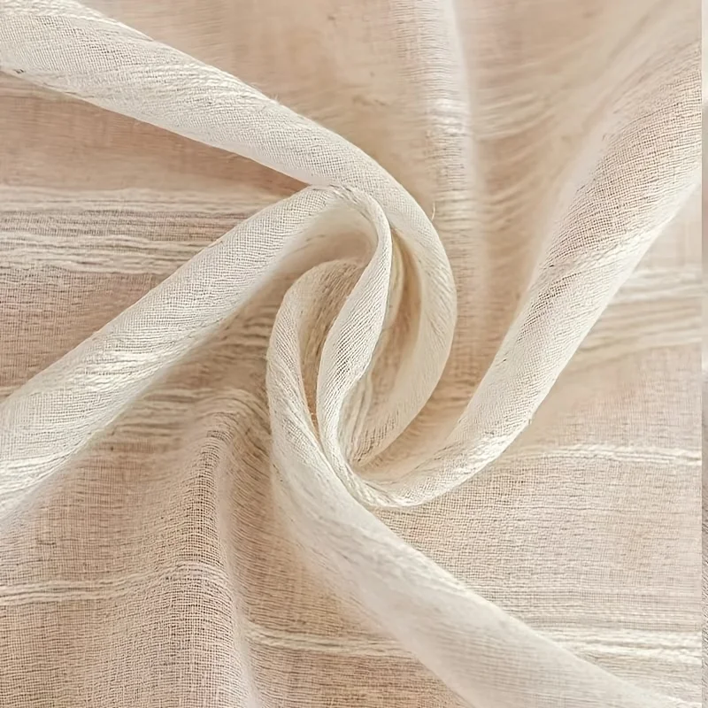 1PC Tassel Linen Textured Tablecloth, Wrinkle Resistant Washable Dustproof Cover for Kitchen, Dining, Party, Cafe & Western Rest