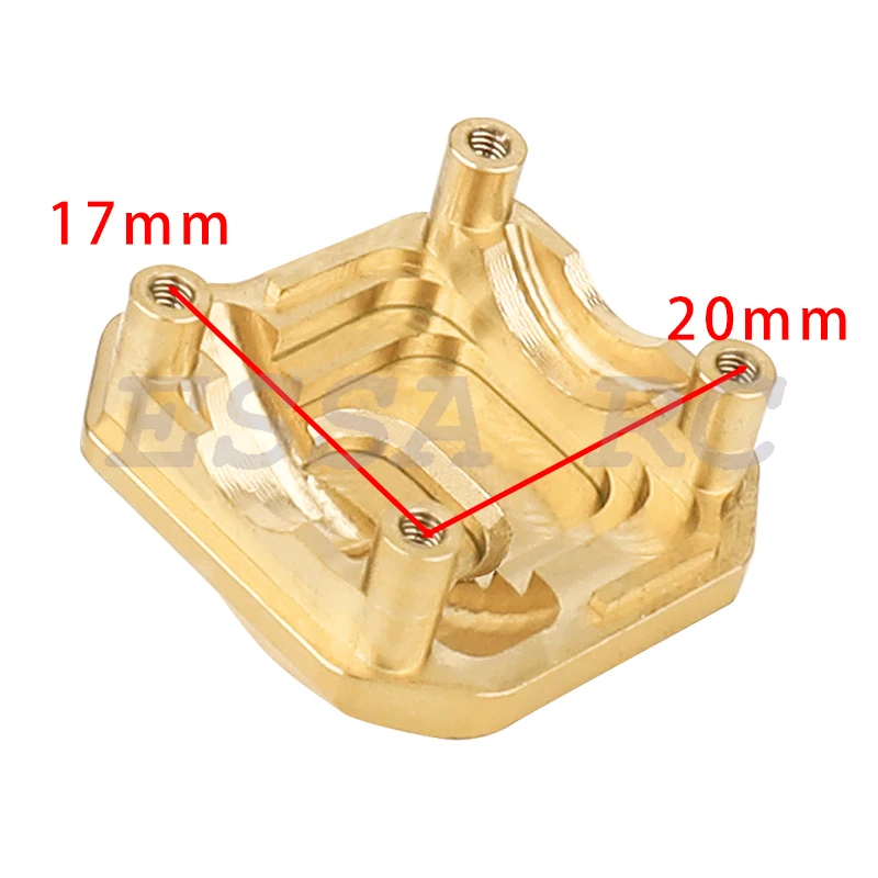 1/2pcs Front or Rear Portal Axle Brass Diff Cover Balance Weight for Axial SCX10 II 90046 90047 90059 90060 1/10 RC Crawler Car