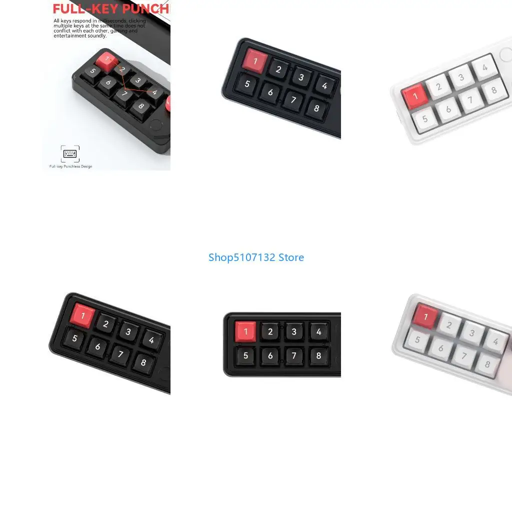87HD Mini 8 Mechanical Keyboard With N Rollover And DIY Keycap Option For PC Users