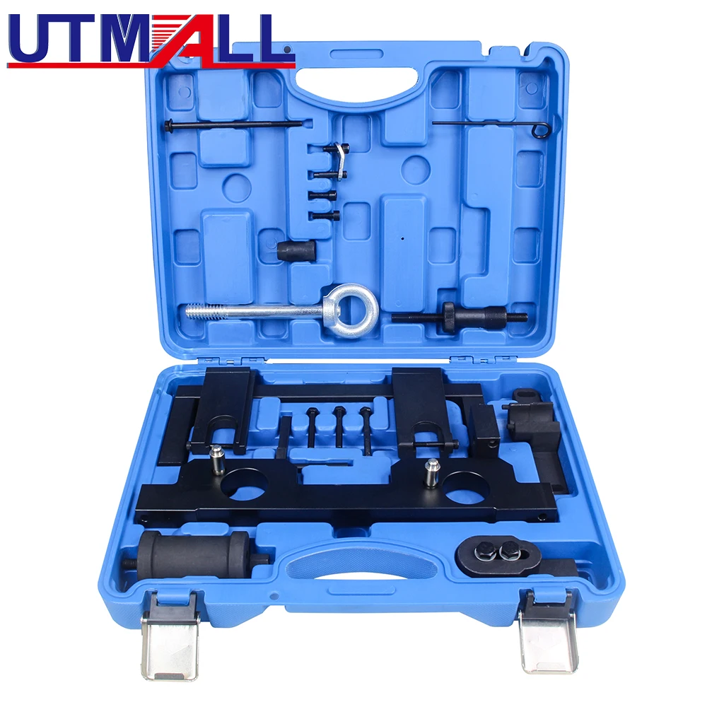 

Engine Camshaft Timing Locking Tool Kit for BMW N20 N26 with Flywheel Holder and Oil Seal Repair Kit Fuel Injector Removal Tool