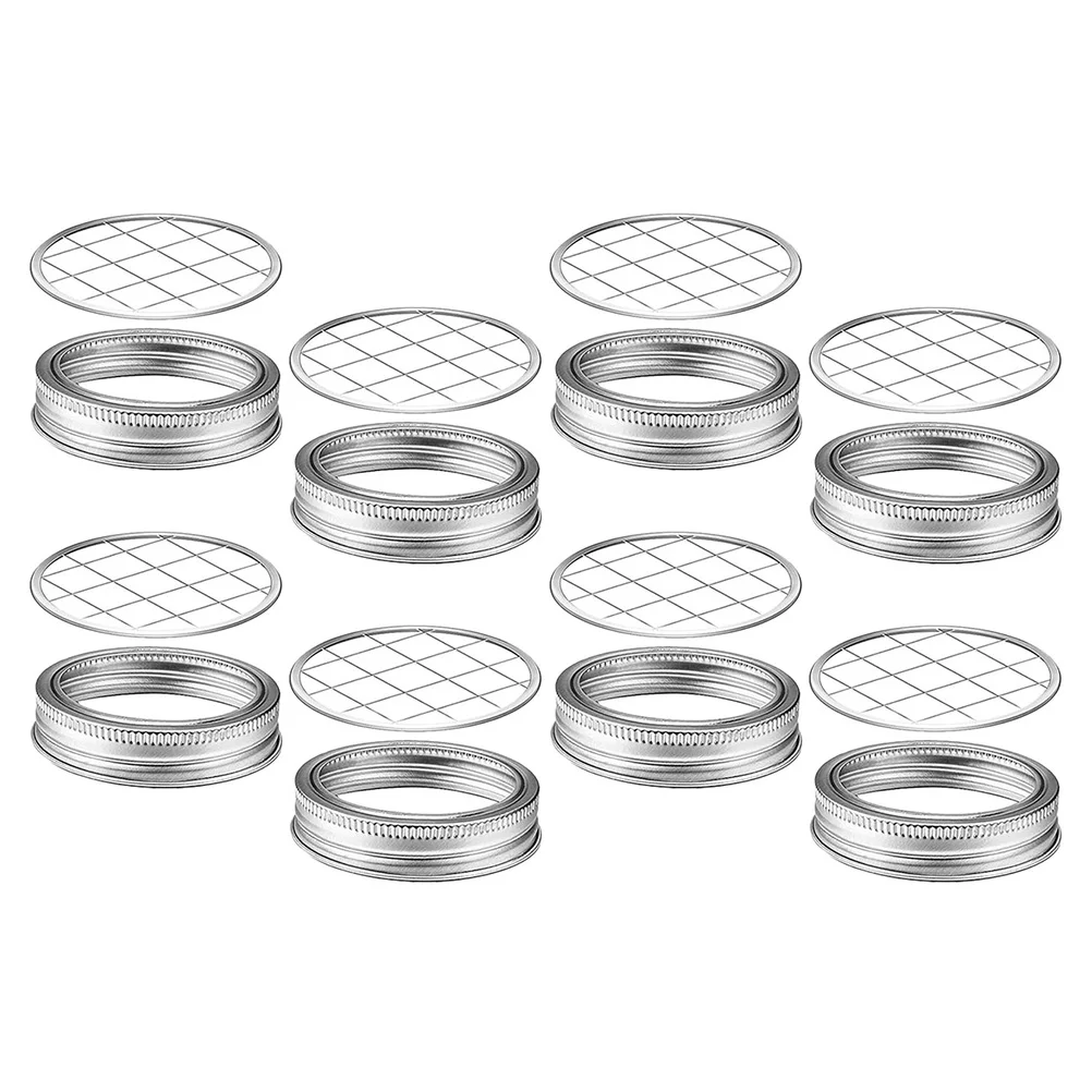 

8 set Insert Stainless Steel Metal Grid Flower Organizer Lid For Canning Jar Flower Arrangement Tool Jar Frog Lid Reusable