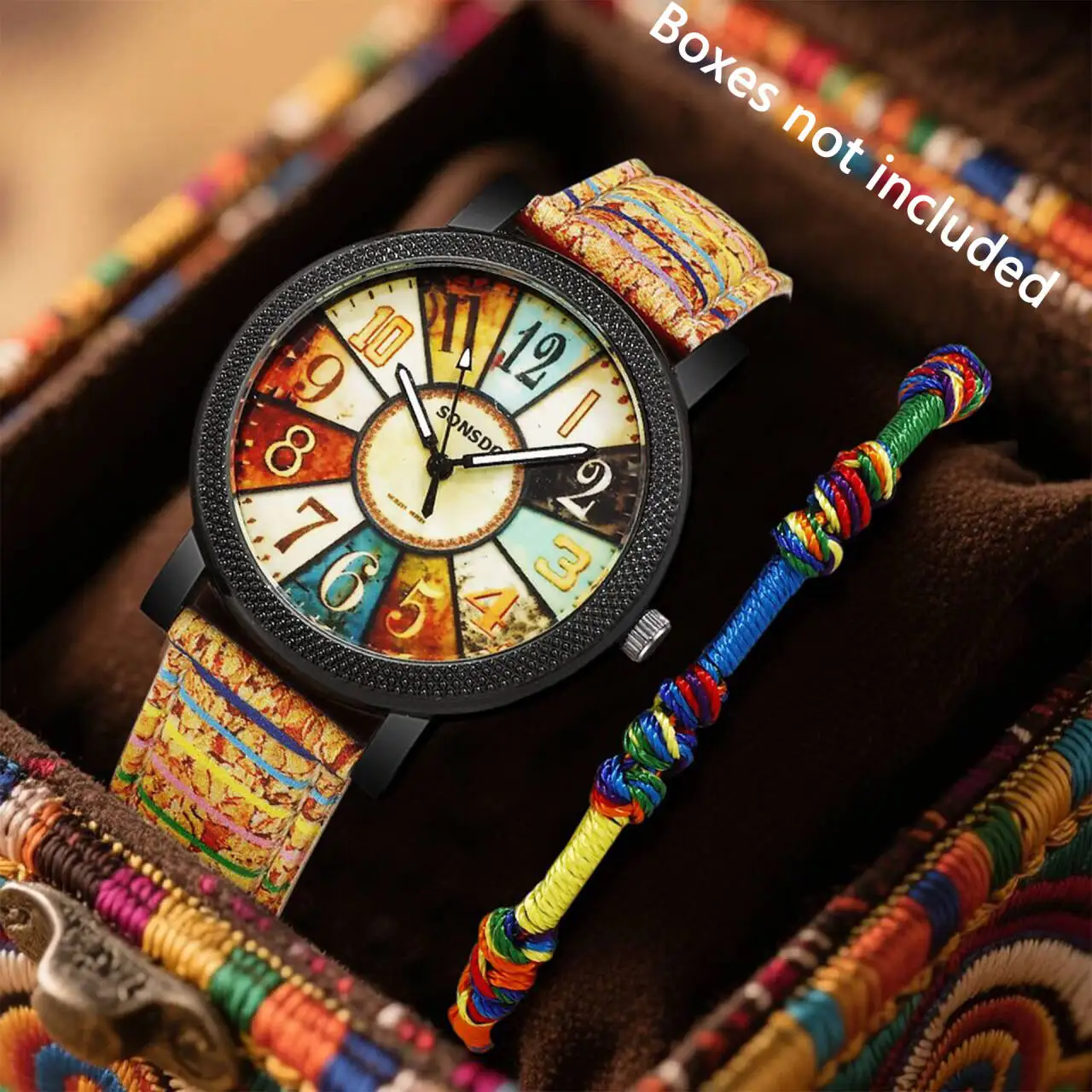 2pc Women's Light Luxury Four Piece Watch Gift Set | Fashionable Quartz Watch and Accessories, Showcasing Daily Elegance