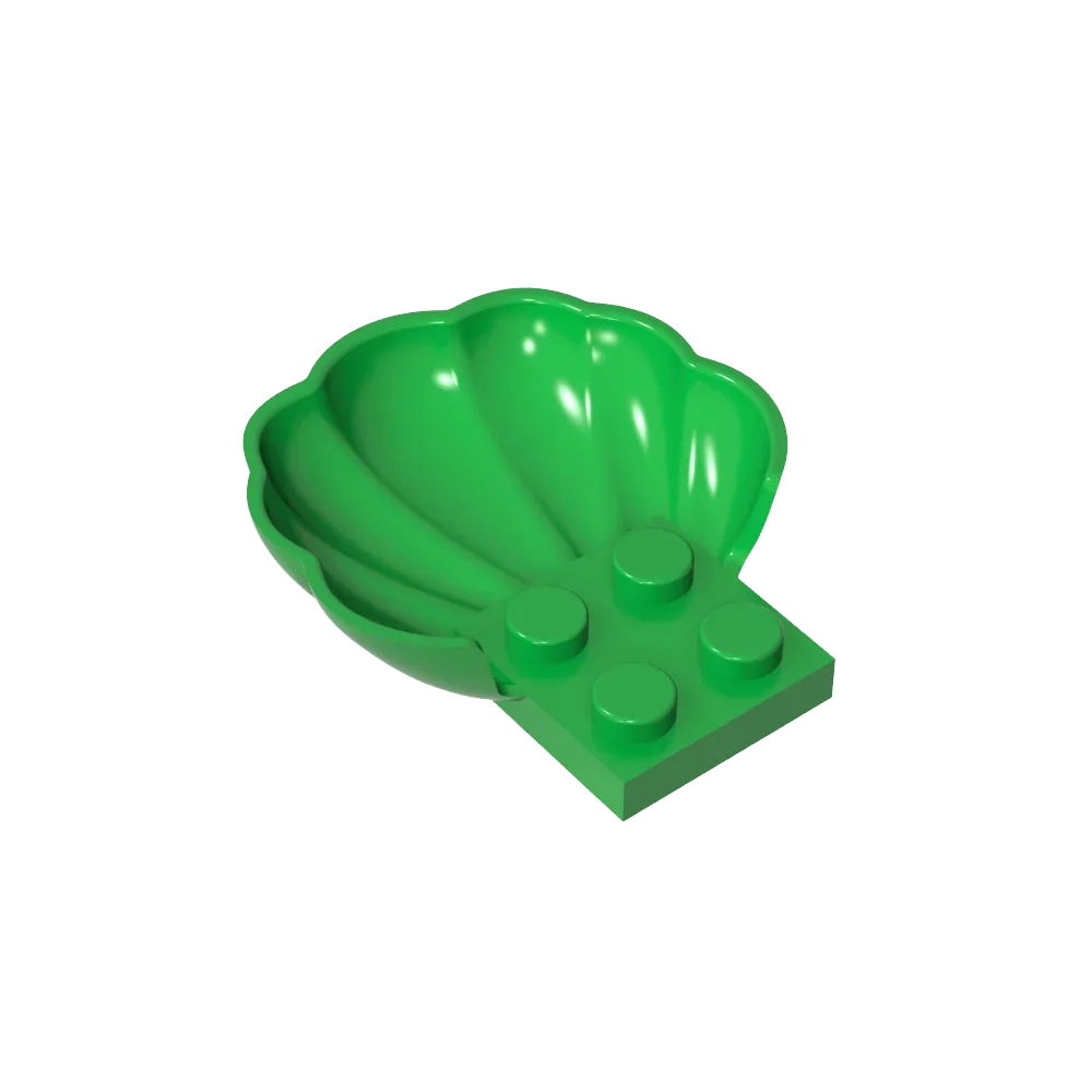 GDS-2092 parte del corpo animale Clam/capesante Half Shell con 4 borchie compatibile con lego 18970 assemblaggi Building Blocks