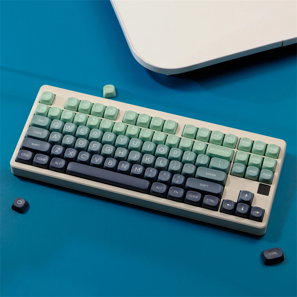 Imagem -05 - Botânico Pbt Dye Sub Gradient Moa Keycaps para Gateron Cherry mx Gamer Teclado Mecânico 6.25u 7u Barra de Espaço 126 Chaves