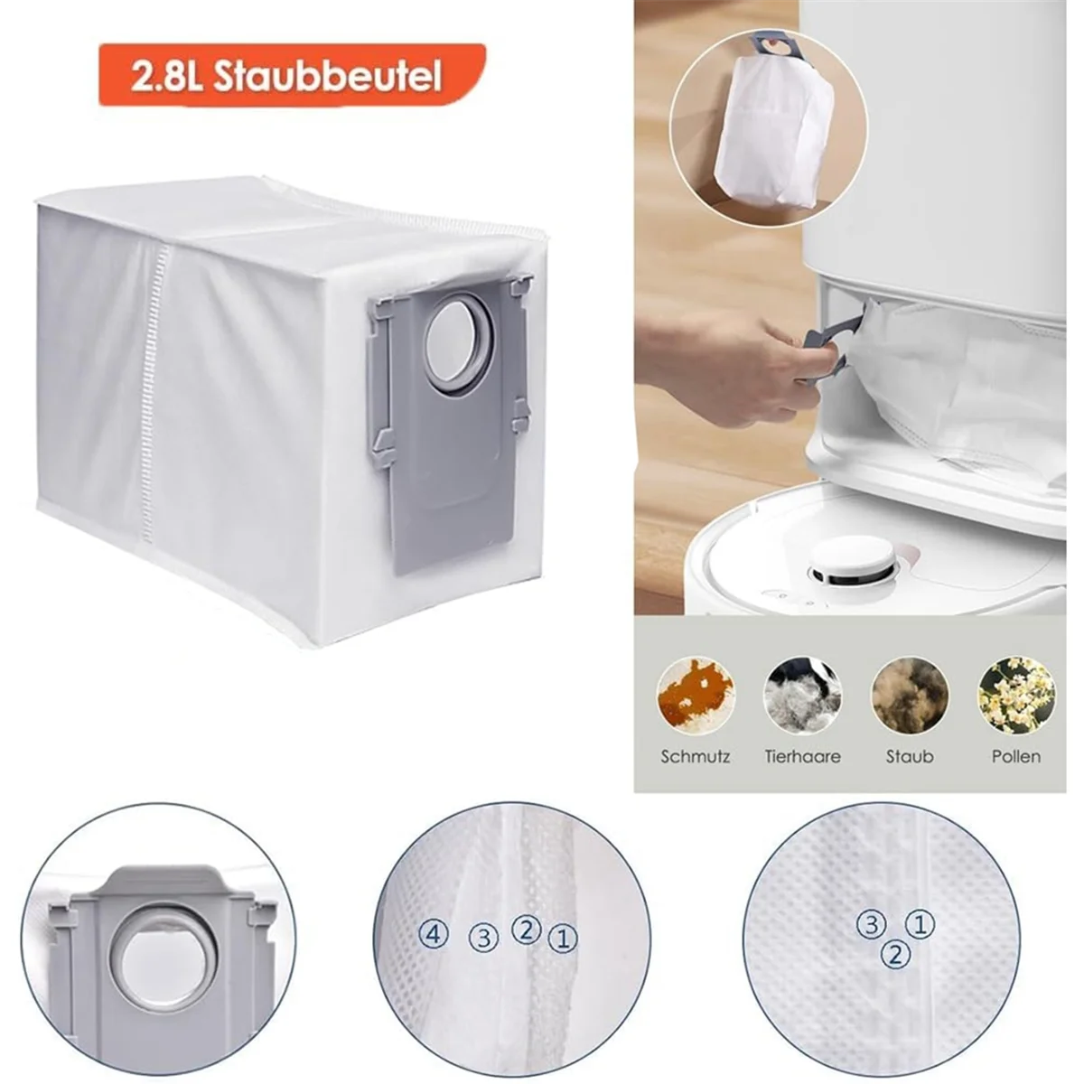 FZFZ لـ Qrevo S/Qrevo MaxV/Qrevo Pro فرشاة جانبية رئيسية فلتر Hepa ممسحة قماش استبدال أجزاء الملحقات