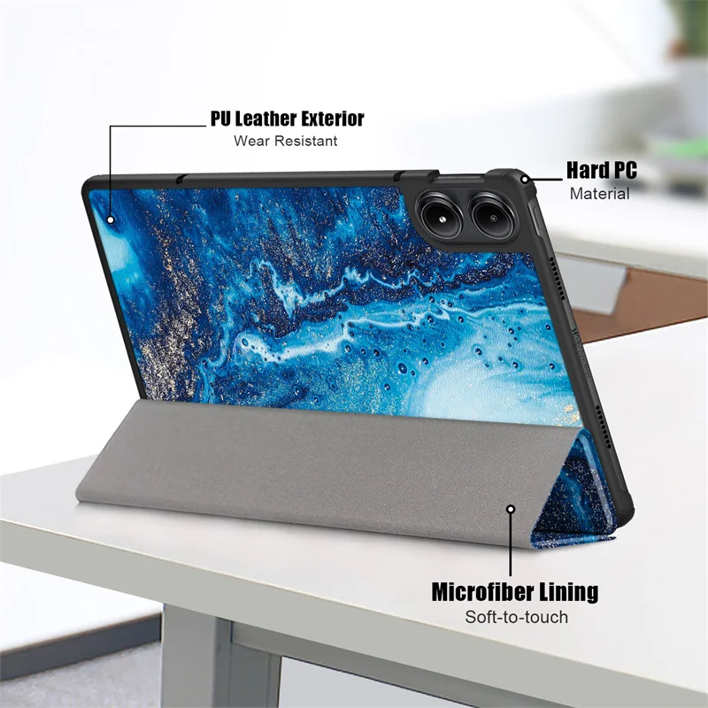 Funda de cuero para Xiaomi Redmi Pad Pro, cubierta dura plegable pintada, 2024, 12,1