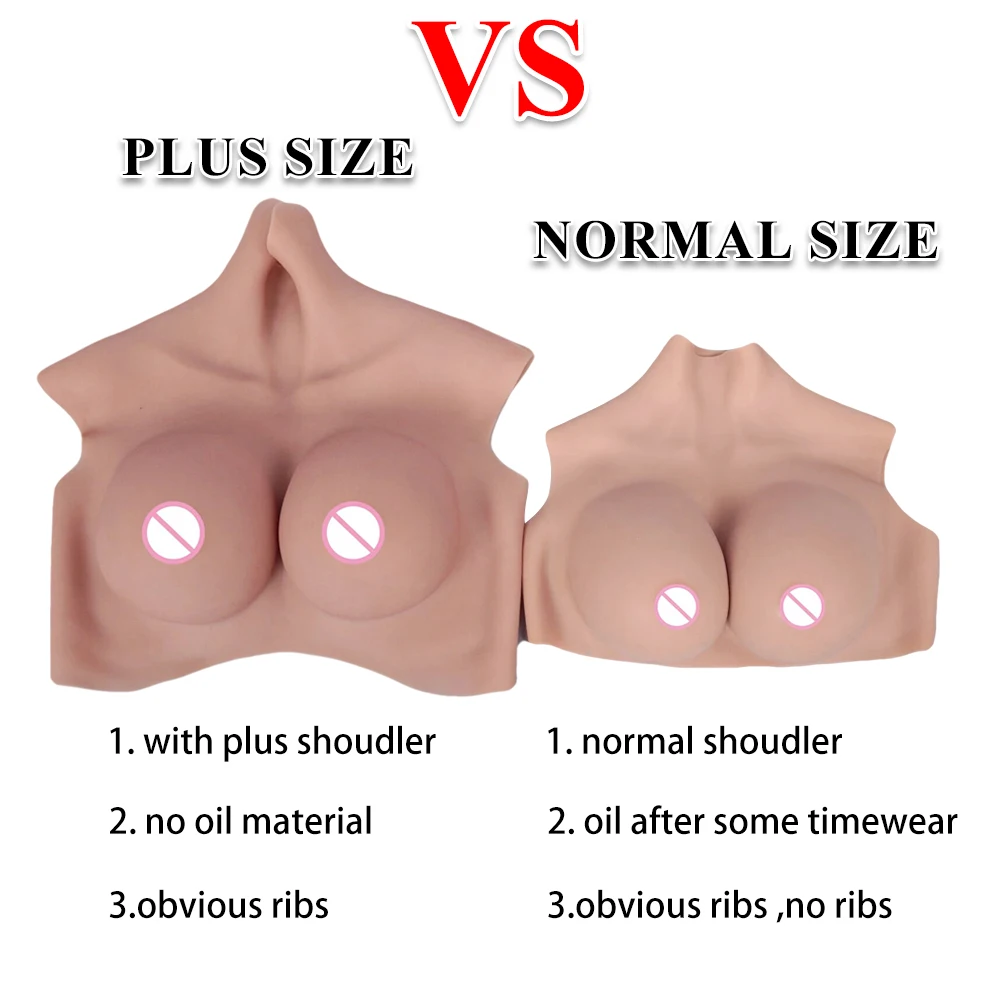 EYUNG 7/9th Boobs Plus Size Breast Cosplay Fake breasts K Cup Crossdressing Silicone Breastplate Fake Meme Crossdresser 50-110kg