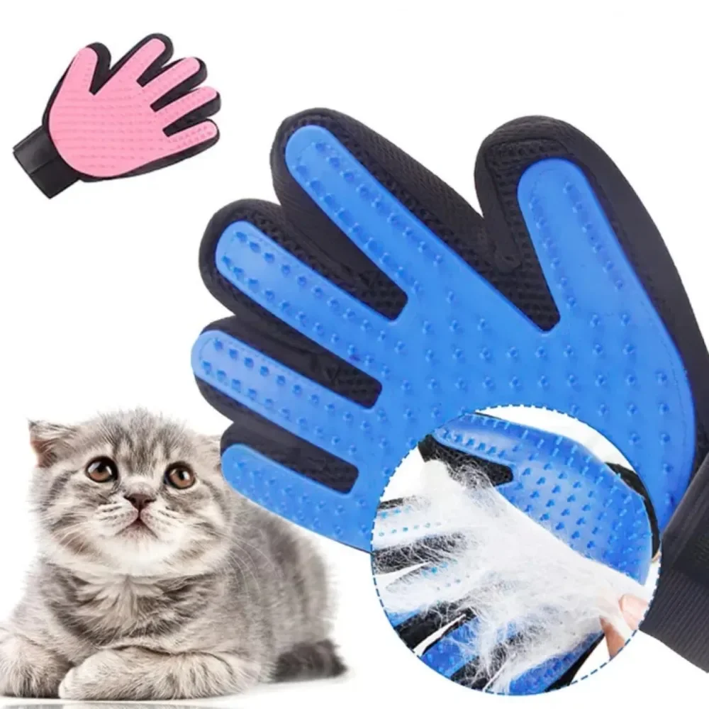 Pet Hair Remover Glove Pet Beauty Cleaning Grooming Effective Massage Supplies for Dog Cat Silicone Hair Sticking Removal Brush