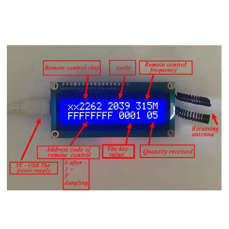 315MHZ/433MHZ Remote Control Analyzer