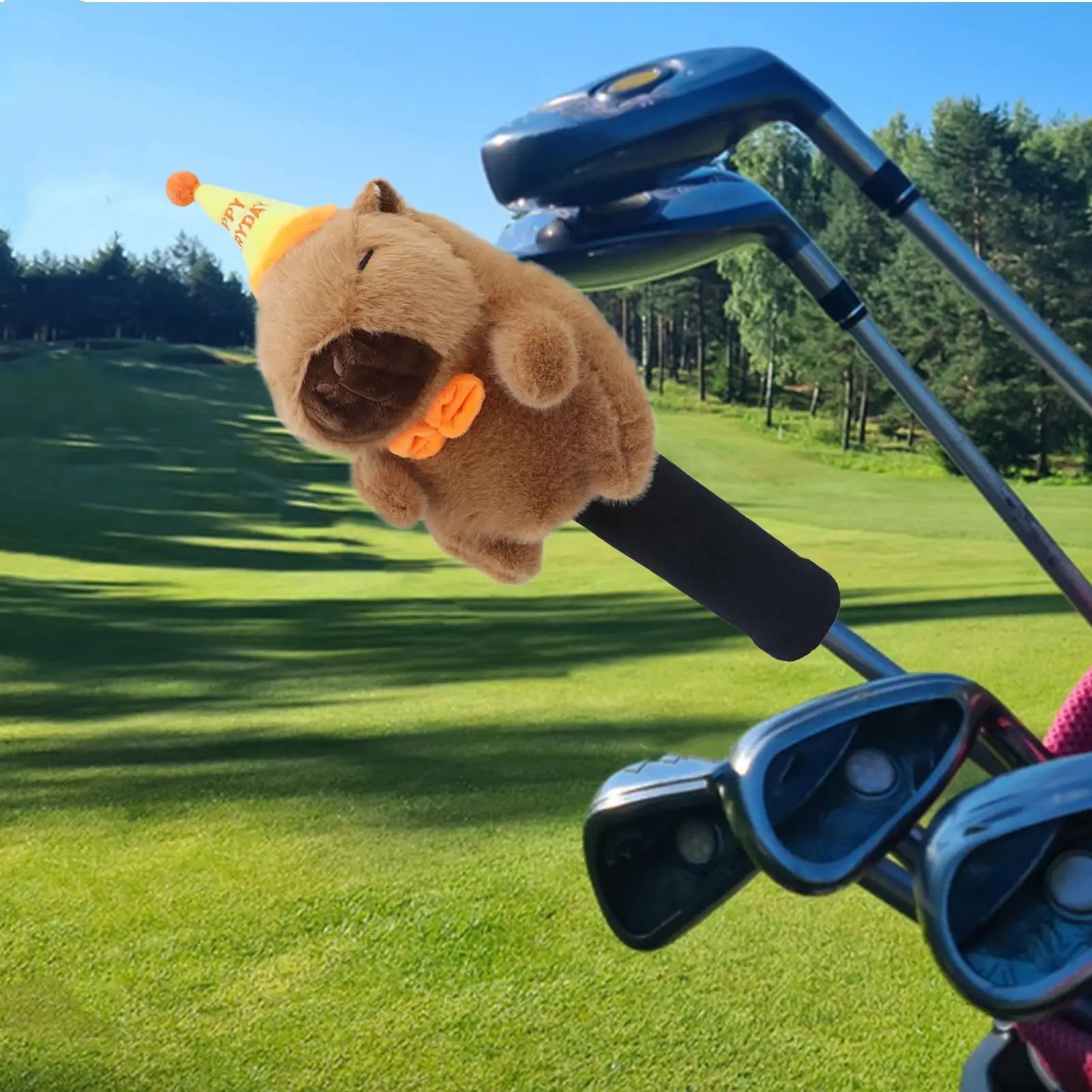 Golf Club Headcovers Plush Animal Golf Club Covers Cartoon Plush Animal Protective Putting Green Accessories for Women Dad Men